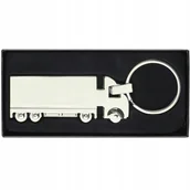 Breloki - Elegancki Brelok Do Kluczy Ciężarówka Srebrny Tir - miniaturka - grafika 1