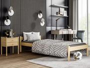 Łóżka - Łóżko drewniane z materacem Kaja 90x200 sosna - miniaturka - grafika 1