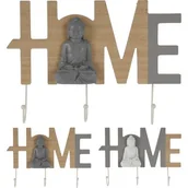 Szafy i regały magazynowe - Wieszak drewniany z Buddą 28 x 4,5 x 20,5 cm - miniaturka - grafika 1