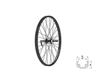 Części rowerowe - Koło Obręcz Rowerowa Kellys Wasper Freewheel V-Brake R 24" | Black - miniaturka - grafika 1