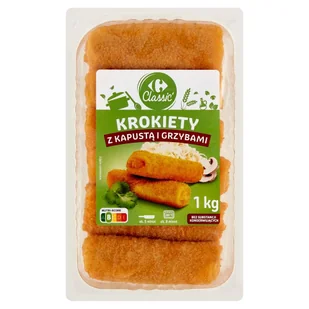 Carrefour Classic Krokiety z kapustą i grzybami 1 kg - Szybkie dania obiadowe - miniaturka - grafika 1