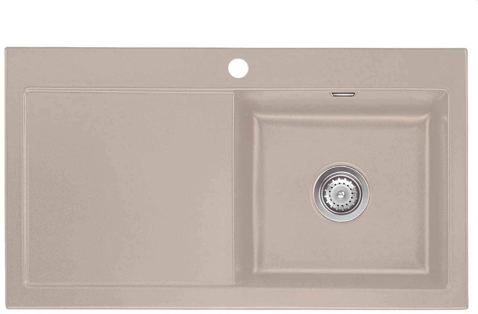 SYSTEMCERAM Zlewozmywak Mera 90 Fango, zlewozmywak ceramiczny, korek manualny 5074 01 23