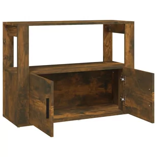 Szafka, przydymiony dąb, 80x30x60 cm, materiał drewnopochodny - Szafki do salonu - miniaturka - grafika 8