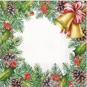 Serwetki Świąteczna ramka 33x33cm 20szt - PAW - Folia, papier śniadaniowy, serwetki - miniaturka - grafika 1