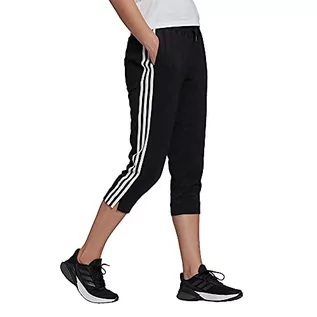 Spodnie damskie - Adidas Spodnie damskie z 3 paskami 3/4 czarny czarny/biały XS GM5539 - grafika 1