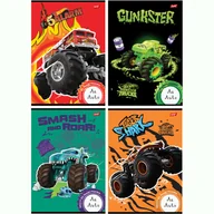 Zeszyty szkolne - 4 SZT. X ZESZYT A4 DO NAUKI PISANIA, 32 KARTKI, W TRZY LINIE, dla chłopca HOT WHEELS - miniaturka - grafika 1