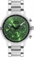 Zegarki męskie - Zegarek męski SLAZENGER SL.09.2213.2.01 zielony fashion na prezent - miniaturka - grafika 1