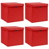 Pudła i pojemniki do przechowywania - Zestaw czerwonych składanych pudełek 4 sztuki A0-S84 - miniaturka - grafika 1