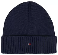 Czapki damskie - Tommy Hilfiger Męska czapka z dzianiny z flagą, kosmiczna niebieska, jeden rozmiar - miniaturka - grafika 1