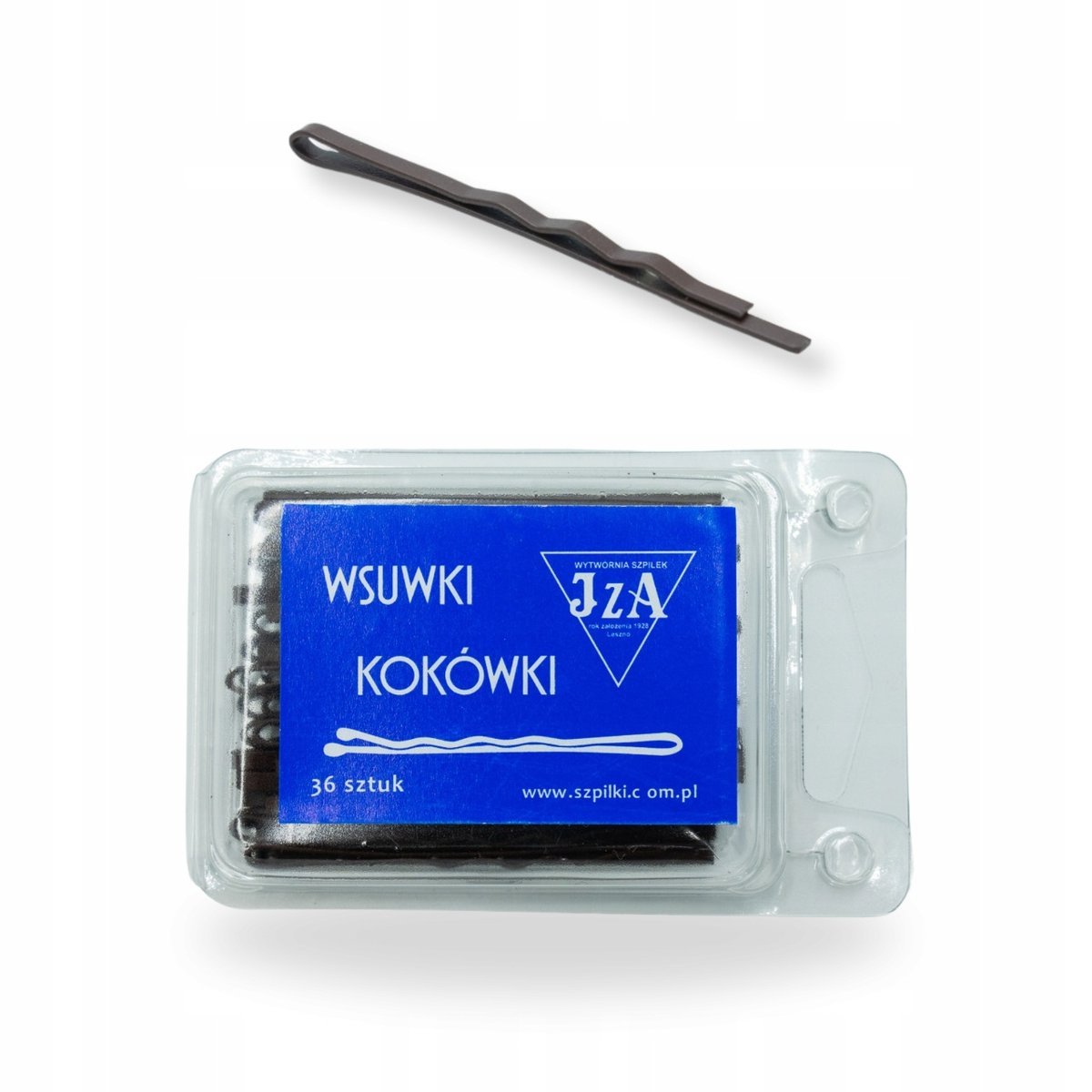 Wsuwki do włosów IZA brązowe matowe mocne 6 cm 36 SZTUK