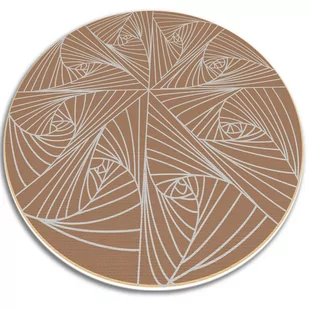 Dywan okrągły winylowy do domu okrągła pajęcza siatka fi90 cm - Dywany - miniaturka - grafika 1