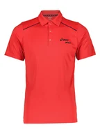 Koszulki sportowe męskie - Asics Funkcyjna koszulka polo w kolorze czerwonym - miniaturka - grafika 1