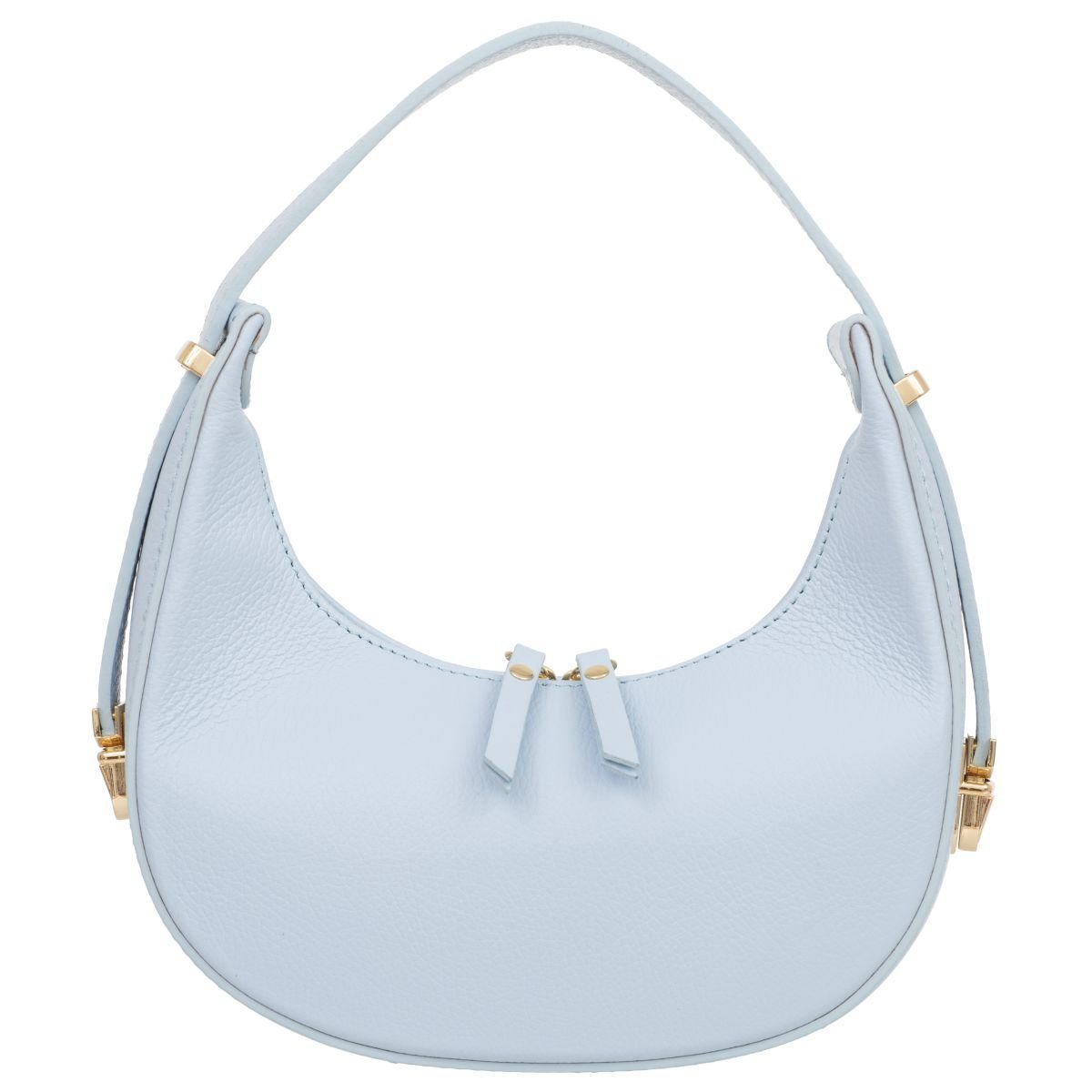 Mała Torebka Damska Skórzana Kaletnik Mezzaluna Błękitna