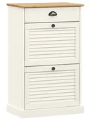 Szafki na buty - Skandynawska biała szafka na buty z drewna sosnowego E2-P08 - miniaturka - grafika 1