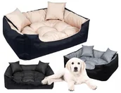 Sprzęt podróżny i transportery dla psów - Legowisko dla psa kojec ECCO 100x75 cm wodoodporne beżowe - miniaturka - grafika 1