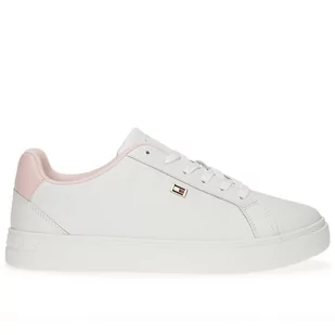 Buty Tommy Hilfiger Flag Court FW0FW08072-0LA - białe - Trampki damskie - miniaturka - grafika 1