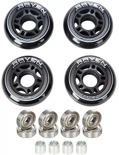 4x Kółka do rolek 80mm + 8x Łożyska RAVEN Abec7 - Akcesoria do skatingu - miniaturka - grafika 1