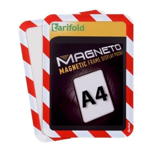 Tarifold Kieszeń magnetyczna A4, 2 szt., czerwono-biała F194923 - Systemy ekspozycyjne i znaki informacyjne - miniaturka - grafika 1