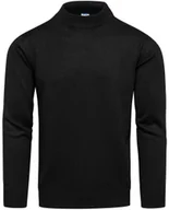 Swetry męskie - Sweter męski półgolf czarny basic Recea - miniaturka - grafika 1