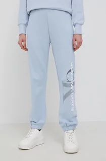 Spodnie damskie - Calvin Klein Jeans Jeans Spodnie bawełniane damskie z nadrukiem - grafika 1