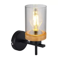 Lampy ścienne - Globo Finca 15557W kinkiet lampa ścienna 1x40W E27 dymiony/drewniany - miniaturka - grafika 1