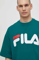 Koszulki męskie - Fila t-shirt Lowell męski kolor zielony z nadrukiem FAM0655 - miniaturka - grafika 1