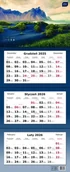 Kalendarze - Kalendarz 2026 trójdzielny 82,5x34cm Widoki - kalendarz - miniaturka - grafika 1
