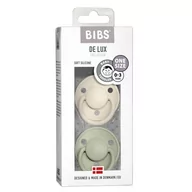 Smoczki uspokajające - BIBS de Lux One Size 2 - Pack Ivory & Sage Smoczek Uspokajający Silikonowy - miniaturka - grafika 1