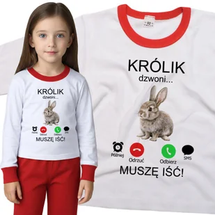 Piżama dziecięca Muszę Iść Królik Dzwoni Zając Zajączek Króliczek 86/92 - VoloDonum - Piżamy dla dziewczynek Piżama dziecięca Muszę Iść Królik Dzwoni Zając Zajączek Króliczek 86/92 - VoloDonum - Piżamy dla dziewczynek - miniaturka - grafika 1