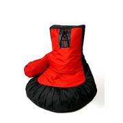 Fotele i pufy dla dzieci - Pufa worek GO GIFT Rękawica bokserska Czarno-czerwony XXL 130 x 90 cm | Bezpłatny transport - miniaturka - grafika 1