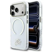 Etui i futerały do telefonów - Etui Karl Lagerfeld IML KL Script Logo MagSafe do iPhone 17 Pro przezroczysty - miniaturka - grafika 1