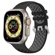 Akcesoria do smartwatchy - Pasek wymienny CubeNest Silicone Sport na Apple Watch 42/44/45/Ultra 49 mm (B01R1L01) Czarny - miniaturka - grafika 1