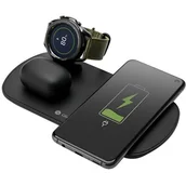 Stacje dokujące do telefonów - Bezprzewodowa ładowarka GoGEN 3v1, CHST302 (CHST302B) Czarna - miniaturka - grafika 1