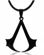 Wisiorki - Naszyjnik wisiorek Assassin Creed czarny prezent streetwear Y2K - miniaturka - grafika 1