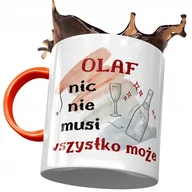 Kubki - Kubek Pomarańczowy Dla Olafa Kolegi Męża Prezent z Nadrukiem ze Zdjęciem + Opakowanie na prezent (wzór 03) - miniaturka - grafika 1
