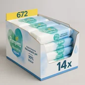 Chusteczki nawilżane - Pampers Harmonie chusteczki nawilżane 14x48 szt - miniaturka - grafika 1