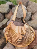 Torebki damskie - Skórzana torebka w paprocie - miniaturka - grafika 1