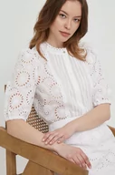 Koszule damskie - Joop! koszula bawełniana damska kolor biały regular - miniaturka - grafika 1