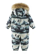 Kombinezony dla dzieci - Reima Kombinezon zimowy Lappi 5100129C Beżowy Regular Fit - miniaturka - grafika 1