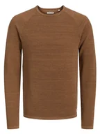 Swetry męskie - Jack & Jones Sweter "Hill" w kolorze karmelowym - miniaturka - grafika 1