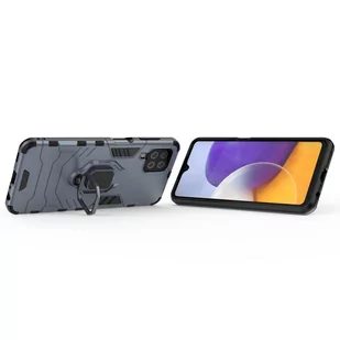 Ring Armor pancerne hybrydowe etui pokrowiec + magnetyczny uchwyt Samsung Galaxy A22 4G niebieski - Etui i futerały do telefonów - miniaturka - grafika 6