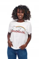 Koszulki i topy damskie - WRANGLER RAINBOW REGULAR TRUE WHITE W7N4EVXW2 S - miniaturka - grafika 1