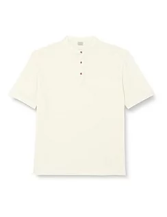 Koszule męskie - bugatti Męska koszula polo, 8150-35020, ecru-20, regular, ecru-20, M - grafika 1
