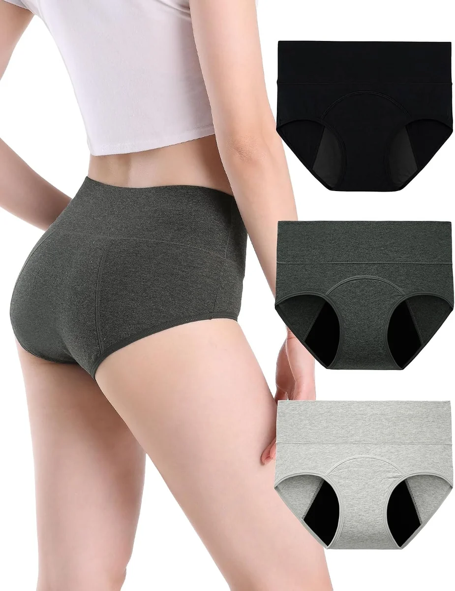 Majtki menstruacyjne Innersy 3 szt. lekki przepływ wysoka talia rozmiar 46