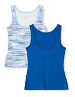Koszulki i topy damskie - Sloggi Damska koszulka GO Tank Top C2P 02, Blue-Dark Combination, L - miniaturka - grafika 1