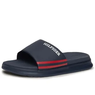Klapki Tommy Hilfiger Dual Density Pool FM0FM05017-DW5 - granatowe - Klapki i japonki męskie - miniaturka - grafika 1