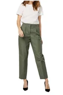 Spodnie damskie - Spodnie damskie Vero Moga Charlie Chino w kant khaki-S - miniaturka - grafika 1