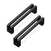 Zawiasy, okucia i inne akcesoria - Klamka do drzwi przesuwnych - Uchwyt meblowy - Stop cynku - 10 sztuk - 128 mm - Czarny - miniaturka - grafika 1