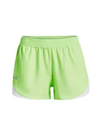 Spodnie sportowe damskie - Under Armour Szorty sportowe w kolorze zielono-białym - miniaturka - grafika 1