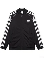 Bluzy dla chłopców - adidas Bluza Sst Track GN8451 Czarny Standard Fit - miniaturka - grafika 1